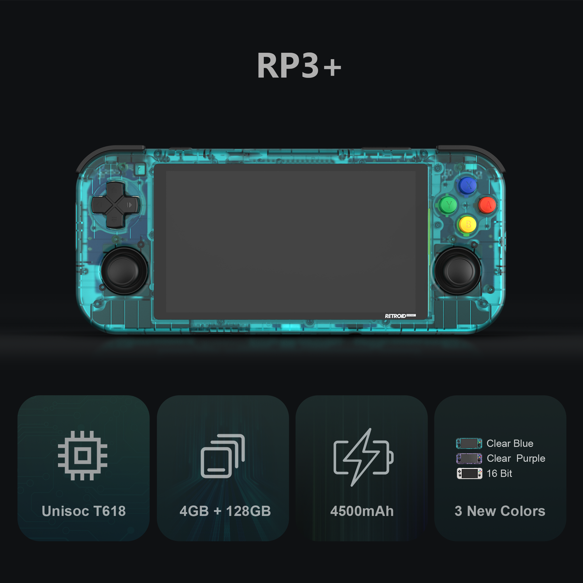 Retroid Pocket 3 Plus(クリアブルー)収納ケース付 - Nintendo Switch